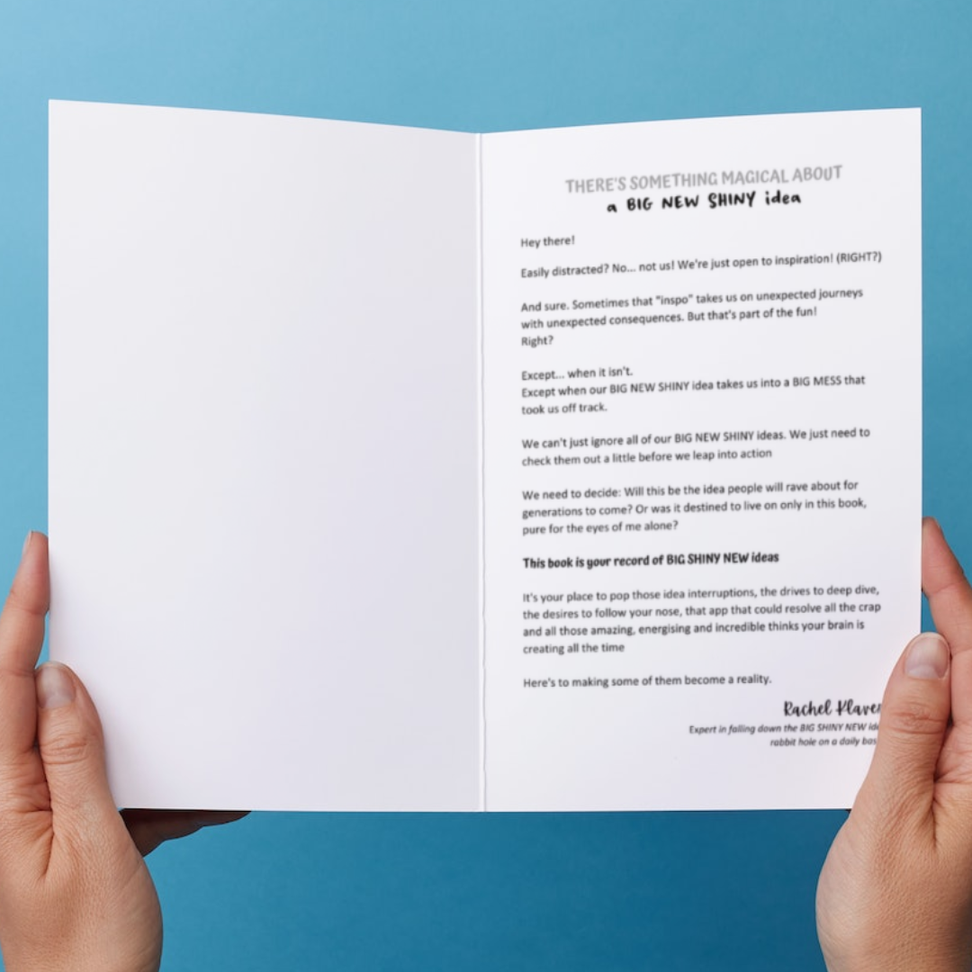 My "Big Shiny New Idea" Book