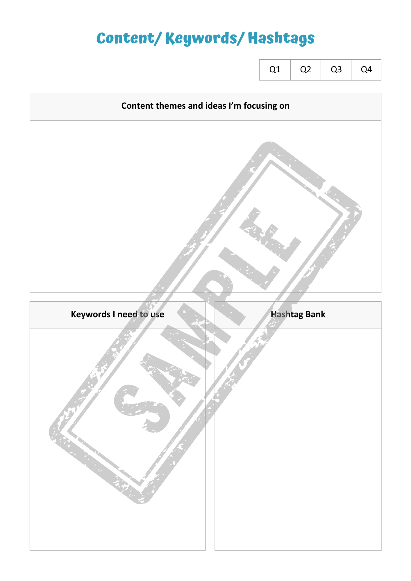 The Kind Spider Marketing Planner (Downloadable PDF)