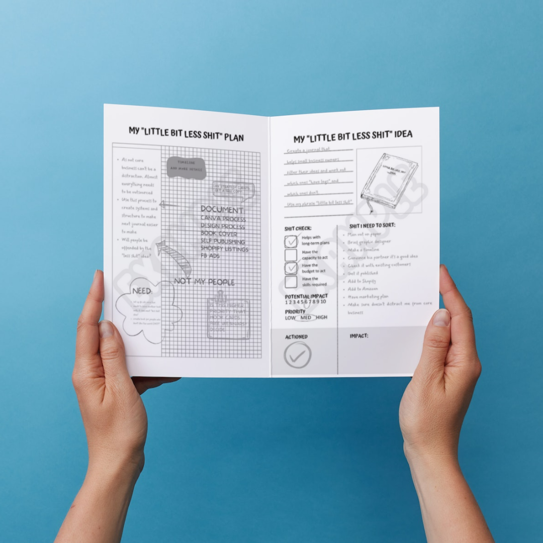 My "Little Bit Less Sh&t" Ideas! Journal